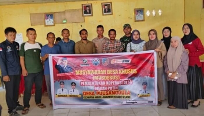 Pemerintah Desa Puusanggula Berhasil Bentuk “Koperasi Merah Putih” Tindaklanjuti Instruksi Presiden Prabowo
