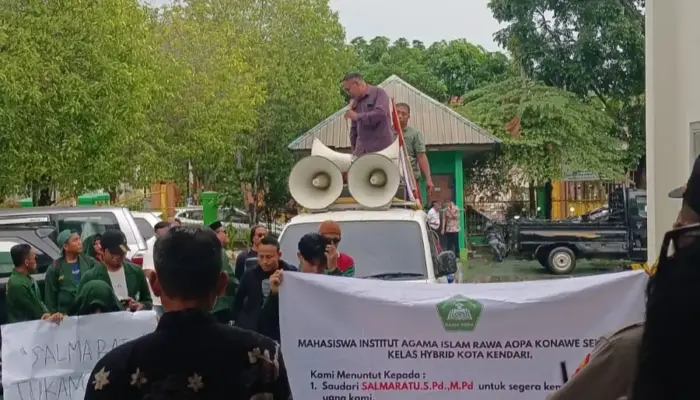 Aksi Damai IAI Rawa Aopa di Kemenag Kendari, Tim Hukum Kawal Dugaan Fitnah dan Penggelapan Dana Rp1 Miliar
