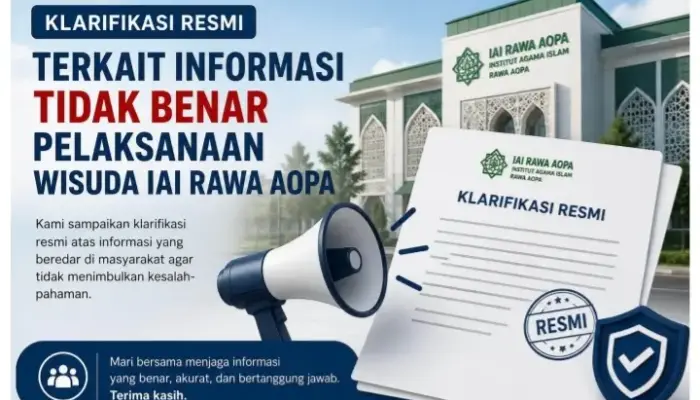 IAI Rawa Aopa Tegaskan Informasi Wisudawan Tidak Kuliah adalah Hoaks, Siapkan Langkah Hukum