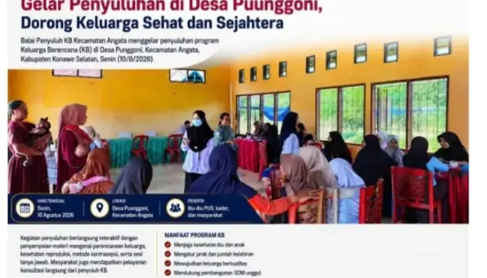 Balai Penyuluh KB Angata Gelar Penyuluhan di Desa Puunggoni, Dorong Keluarga Sehat dan Sejahtera