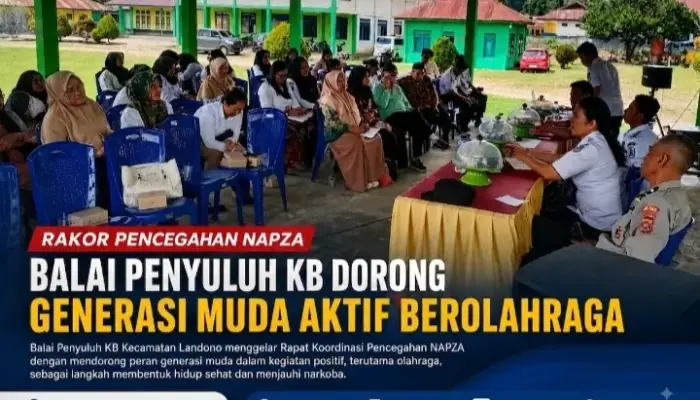 Rakor Pencegahan NAPZA di Kecamatan Landono, Balai Penyuluh KB Dorong Generasi Muda Aktif Berolahraga
