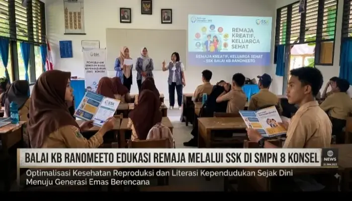 Perkuat Edukasi Remaja, Penyuluh KB Ranomeeto Gelar SSK di SMPN 8 Konawe Selatan