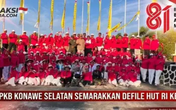 Semarak HUT RI ke-81, DPPKB Konawe Selatan Meriahkan Defile Kemerdekaan.