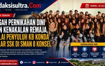 Cegah Pernikahan Dini dan Kenakalan Remaja, Balai Penyuluh KB Konda Gelar SSK di SMAN 8 Konsel