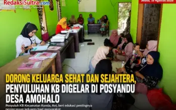 Dorong Keluarga Sehat dan Sejahtera, Penyuluhan KB Digelar di Posyandu Desa Amohalo