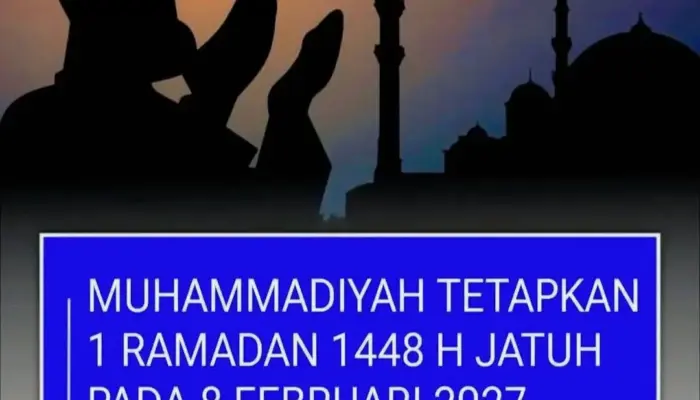 Muhammadiyah tetapkan 1 Ramadhan 1448 H jatuh pada tanggal 8 Februari 2027, idul Fitri 9 Maret 2027