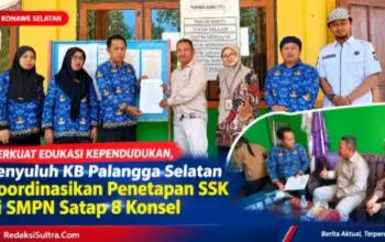 Perkuat Edukasi Kependudukan, Penyuluh KB Palangga Selatan Koordinasikan Penetapan SSK di SMPN Satap 8 Konsel