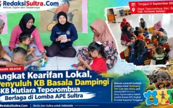 Angkat Kearifan Lokal, Penyuluh KB Basala Dampingi BKB Mutiara Teporombua Berlaga di Lomba APE Tingkat Sultra