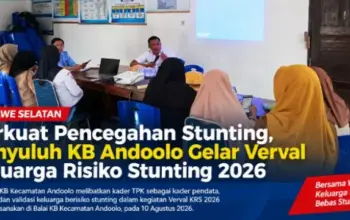 Perkuat Pencegahan Stunting, Penyuluh KB Andoolo Gelar Verval Keluarga Risiko Stunting 2026