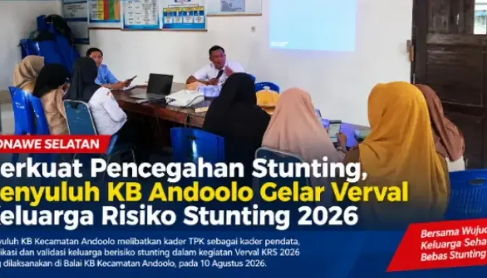 Perkuat Pencegahan Stunting, Penyuluh KB Andoolo Gelar Verval Keluarga Risiko Stunting 2026