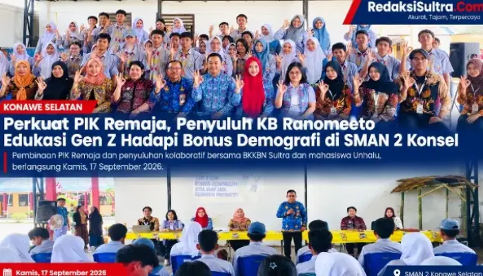 Perkuat PIK Remaja, Penyuluh KB Ranomeeto Edukasi Gen Z Hadapi Bonus Demografi di SMAN 2 Konsel