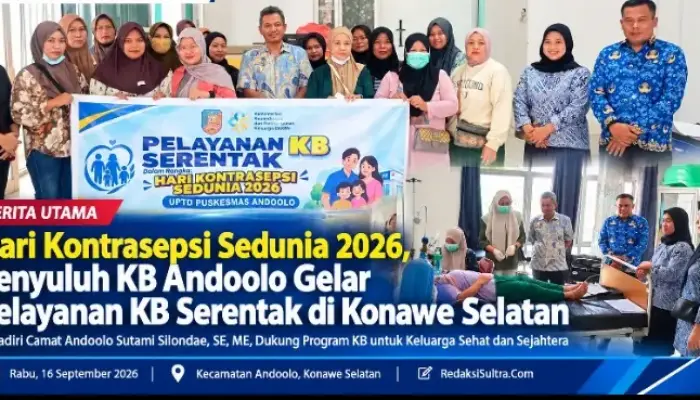 Semarak Hari Kontrasepsi Sedunia 2026, Penyuluh KB Andoolo Gelar Pelayanan KB Serentak