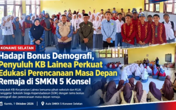 Hadapi Bonus Demografi, Penyuluh KB Lainea Perkuat Edukasi Perencanaan Masa Depan Remaja di SMKN 5 Konsel